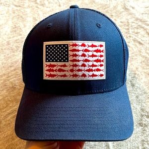 PFG Fish Flag Mesh Ball Cap - High Crown Flex Fit L/XL